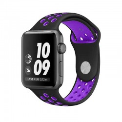 Ремінець Apple watch 42/44mm Sport Nike /black purple/