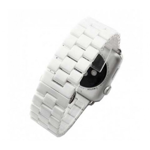 Ремінець Apple watch 42/44mm Ceramic New 3-bead /white/