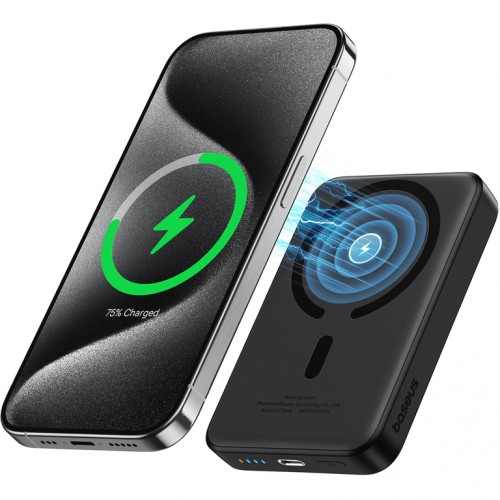 Зовнішній акумулятор Power Bank Baseus Slim Compact 6000mAh 20W PD /black/