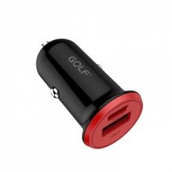 Автомобильная зарядка Golf GD-C7 Type-C/USB 18w /black/