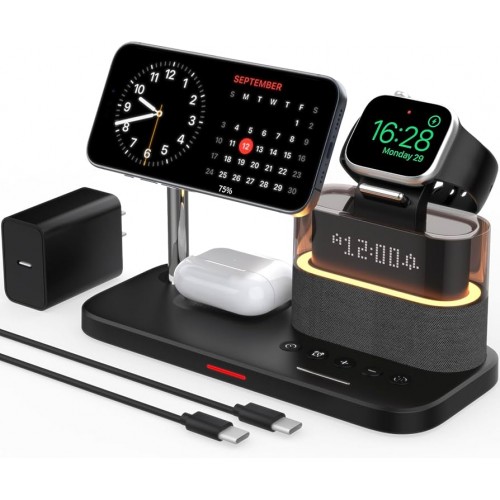 Бездротова зарядка стенд MagSafe 5 in 1 C09 23W /black/