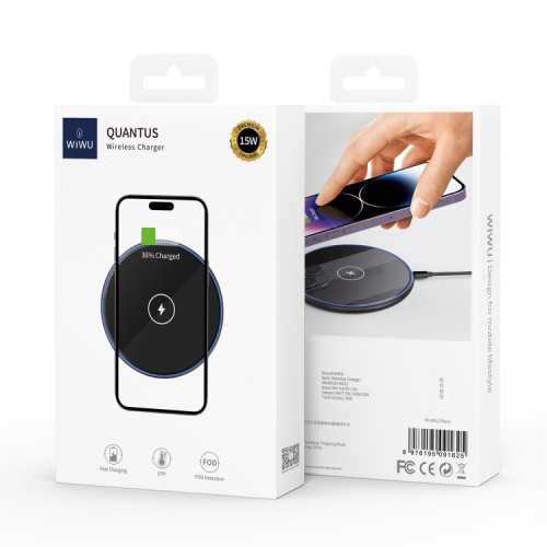 Бездротова зарядка Wiwu W012 15W Wireless Charger /black/