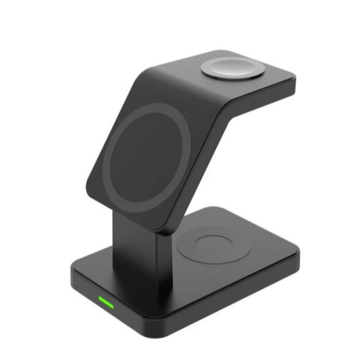 Бездротова зарядка стенд AY31 3 in 1 Fast 15W /black/