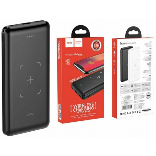 Бездротовий зовнішній Power Bank Hoco J50 10000mAh /black/
