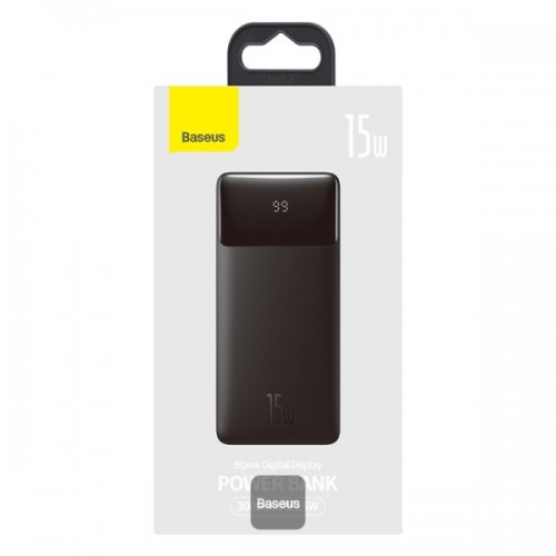 Зовнішній акумулятор Power Bank Baseus Bipow Digital 30000mAh 15W /black/