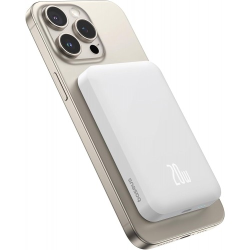 Зовнішній акумулятор Power Bank Baseus Slim Compact 6000mAh 20W PD /white/