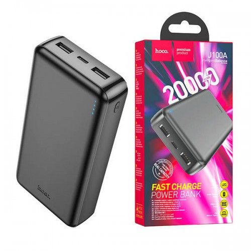 Зовнішній акумулятор Power Bank Hoco J100A 20000mAh /black/