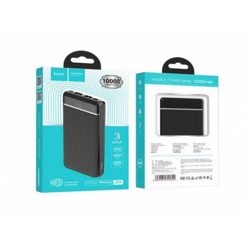 Зовнішній акумулятор Power Bank Hoco J59 10000mAh /black/