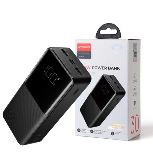 Зовнішній акумулятор Power Bank Joyroom 30000mAh 22.5w QP193 /black/
