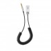 Аудио кабель Baseus AUX Audio Receiver с USB /silver black/ BA01
