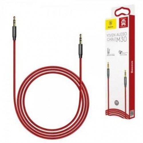 Аудио кабель Baseus Yiven 1M AUX Audio (папа-папа) /red black/
