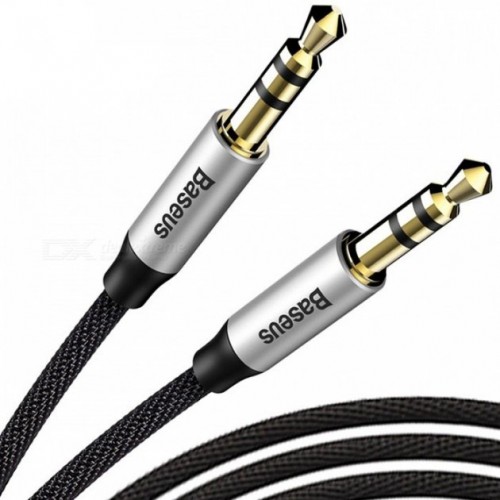 Аудио кабель Baseus Yiven 1M AUX Audio (папа-папа) /silver black/