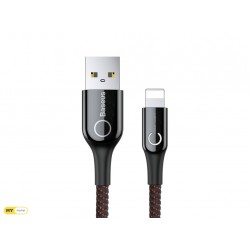 USB кабель Lightning 100cm Baseus C shaped Power-off 2.4A /black/