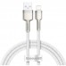 USB кабель Lightning 100cm Baseus Cafule Metal 2.4A /white/