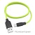 USB кабель Lightning 100cm HOCO X21 Plus Fluorescent silicone 2A /green/