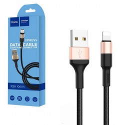 USB кабель Lightning 100cm Hoco X26 Xpress /black gold/
