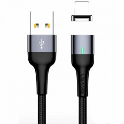 USB кабель Lightning 100cm Usams Magnetic U28 /silver/