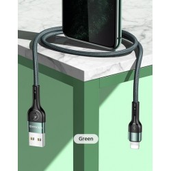 USB кабель Lightning 100cm Usams U55 2A /green/