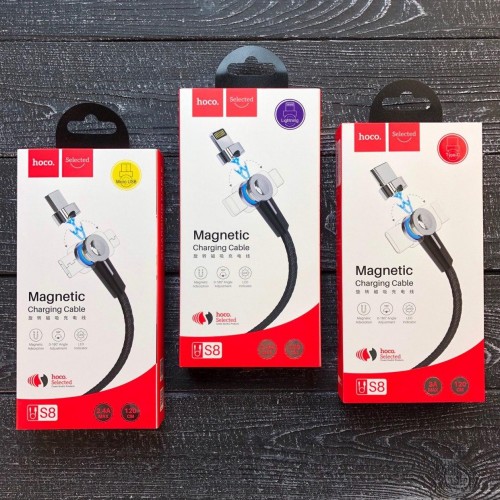 USB кабель Lightning 120cm Hoco S8 Magnetic /black/
