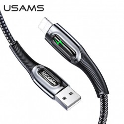 USB кабель Lightning 120cm Usams Smart Power 2.4A /black/