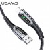 USB кабель Lightning 120cm Usams Smart Power 2.4A /black/ USB кабель Lightning 120cm Usams Smart Power 2.4A /black/