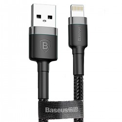 USB кабель Lightning 200cm Baseus Cafule 2A /black gray/