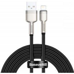 USB кабель Lightning 200cm Baseus Cafule Metal 2.4A /black/