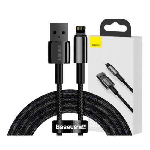 USB кабель Lightning 200cm Baseus Tungsten Gold Fast 2.4A /black/