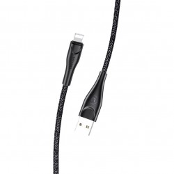 USB кабель Lightning 200cm Usams Braided U41 /black/