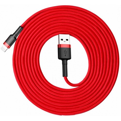 USB кабель Lightning 300cm Baseus Cafule 2A /red black/