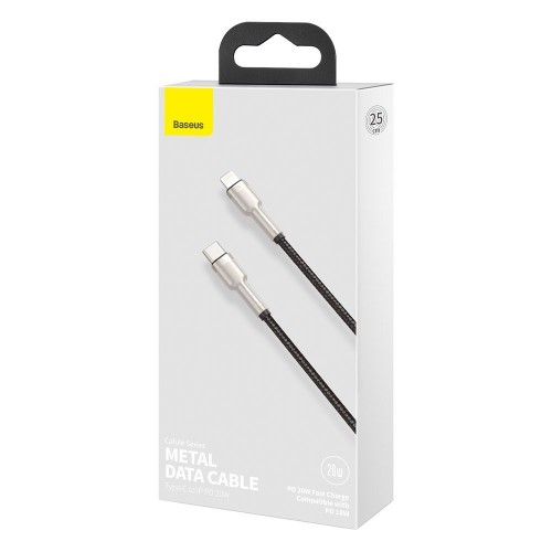 USB кабель Type-C to Lightning Baseus Cafule Metal 2m 20W /white/