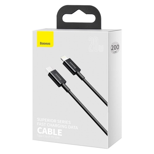 USB кабель Type-C to Lightning Baseus Superior Series 20w 1m /black/