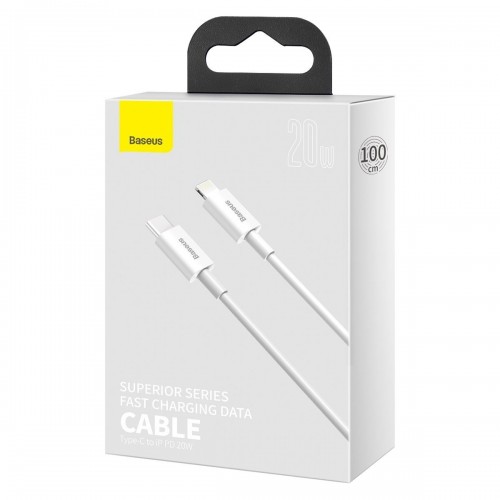USB кабель Type-C to Lightning Baseus Superior Series 20w 1m /white/