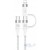 USB кабель Type-C to Type-C/Lightning Usams U31 1m 60W /white/