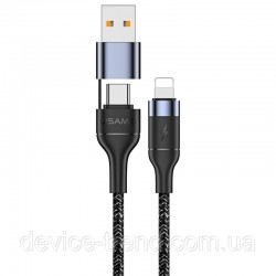 USB кабель Type-C/USB to Lightning Usams U31 1m 30W /black/