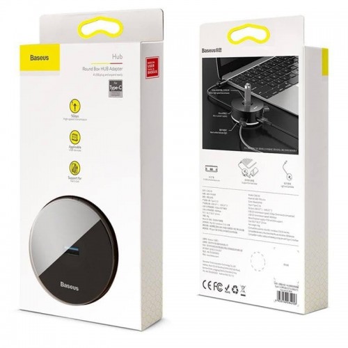 Перехідник Hub Baseus 4in1 Round Box series 4USB /black/