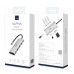 Перехідник Хаб USB-C 6in1 Wiwu LAN, SD, MicroSD, 3*USB 3.0 /silver/ A631STR