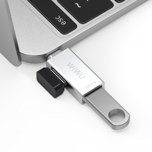 Перехідник USB-C Wiwu T02 /silver/