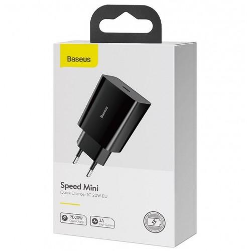 Мережева зарядка Baseus Speed Mini 1C 20W /black/