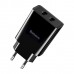 Мережева зарядка Baseus Speed Mini Dual U 10.5W /black/