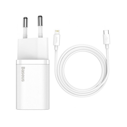 Мережева зарядка Baseus Super Si 20w Set Type-C to Lightning /white/