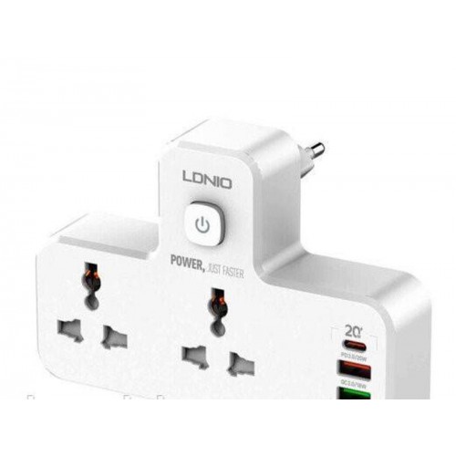 Мережевий HUB Ldnio SC2311 1UCB-C/2USB/2outlets /white/