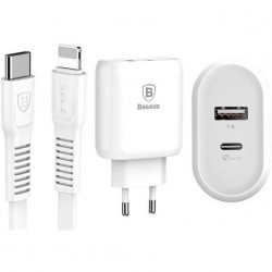 Зарядний пристрій Baseus Bojure set Type-C PD+USB 32W /white/