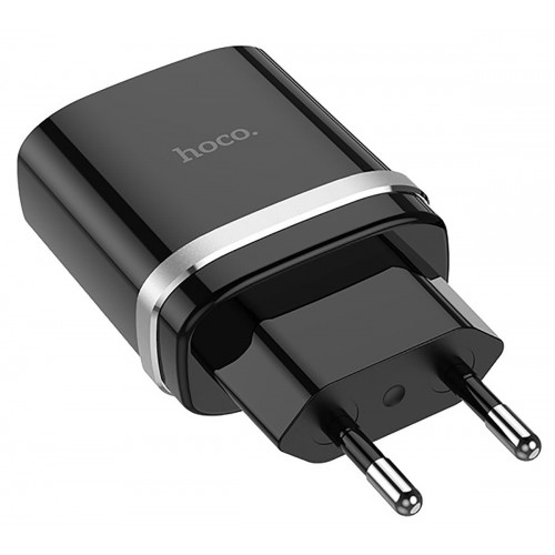 Зарядний пристрій Hoco C12Q Smart QC3.0 charger USB /black/